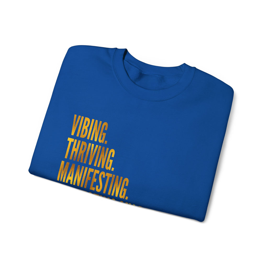 Affirmation Sweatshirt - Year 2025 Manifesting Goals Vibes Peace Destiny