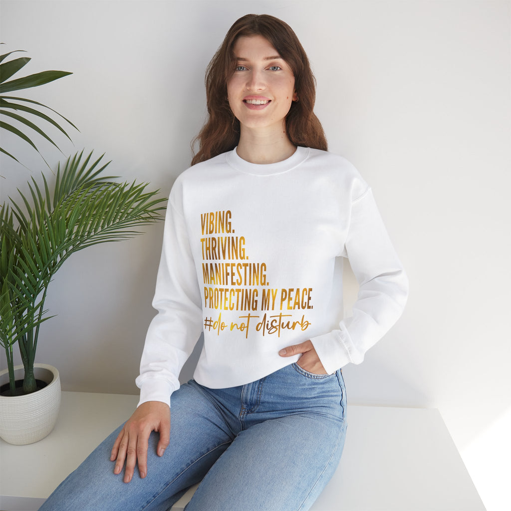 Affirmation Sweatshirt - Year 2025 Manifesting Goals Vibes Peace Destiny