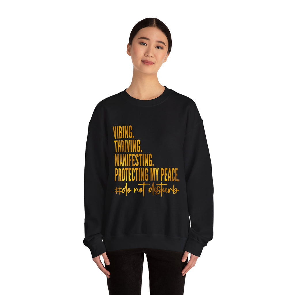 Affirmation Sweatshirt - Year 2025 Manifesting Goals Vibes Peace Destiny