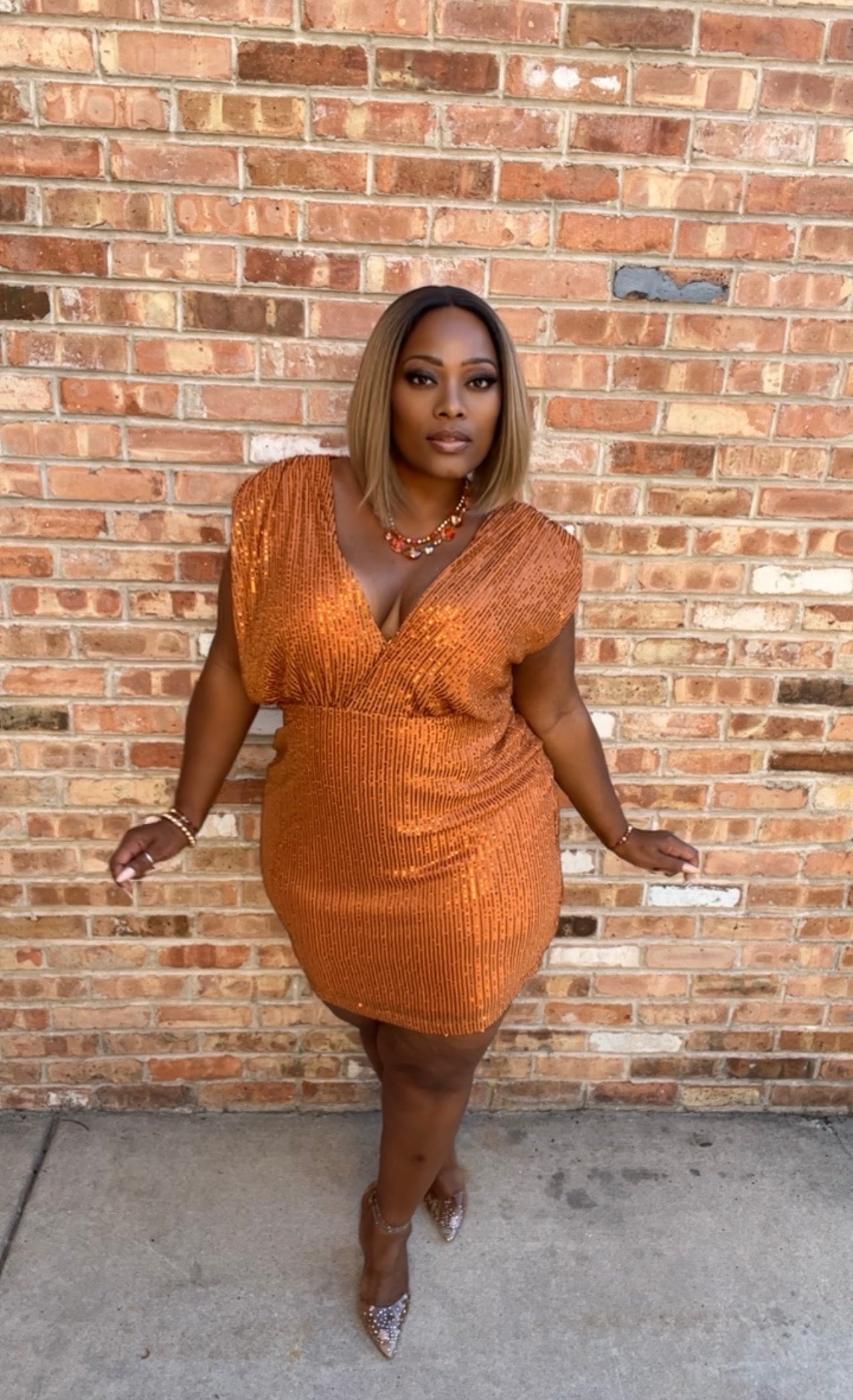 Party Girl Plus Sequin Dress