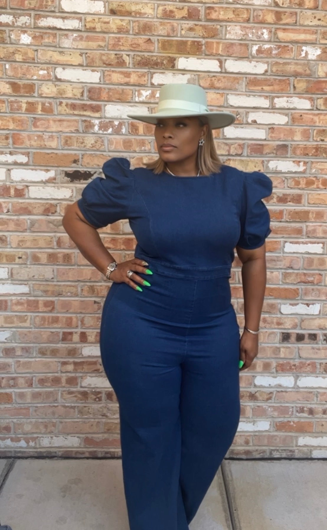 DENIM ON EM  Plus-Size Jumpsuit