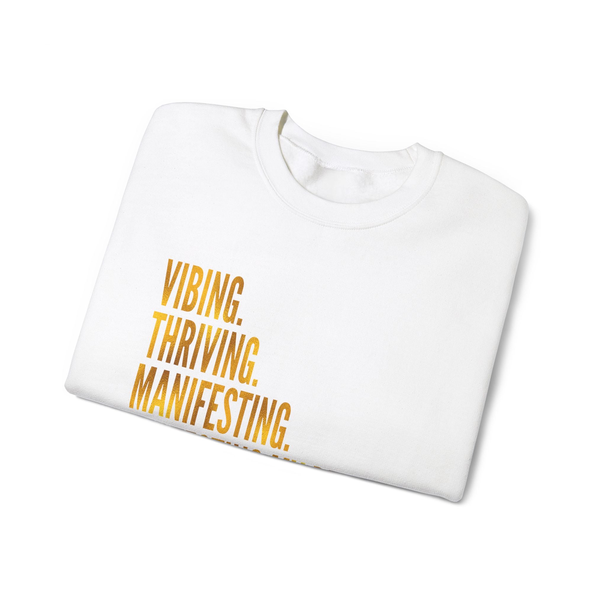 Affirmation Sweatshirt - Year 2025 Manifesting Goals Vibes Peace Destiny