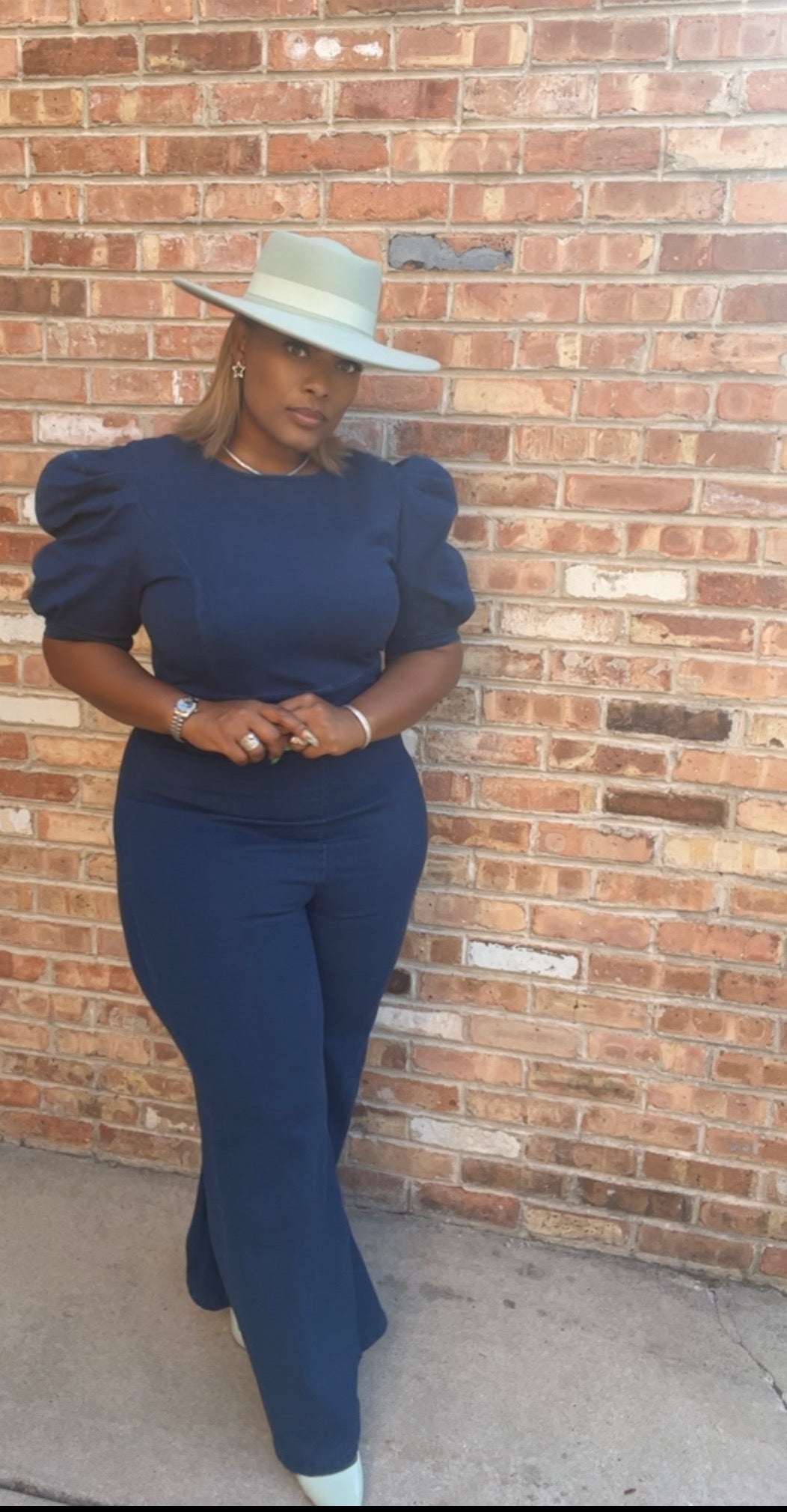 DENIM ON EM  Plus-Size Jumpsuit