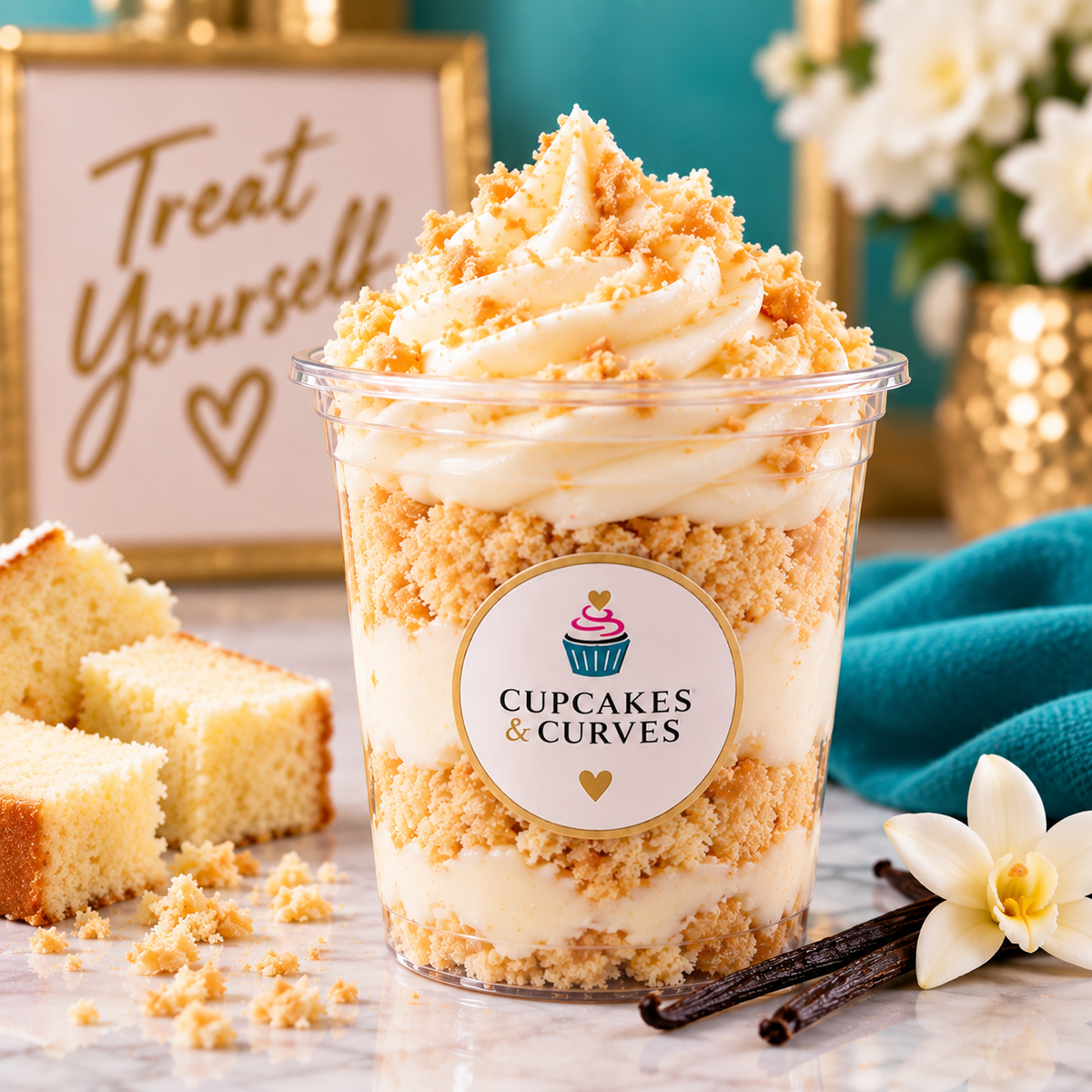 Fluffy & Fierce Vanilla Confidence Cake Cup