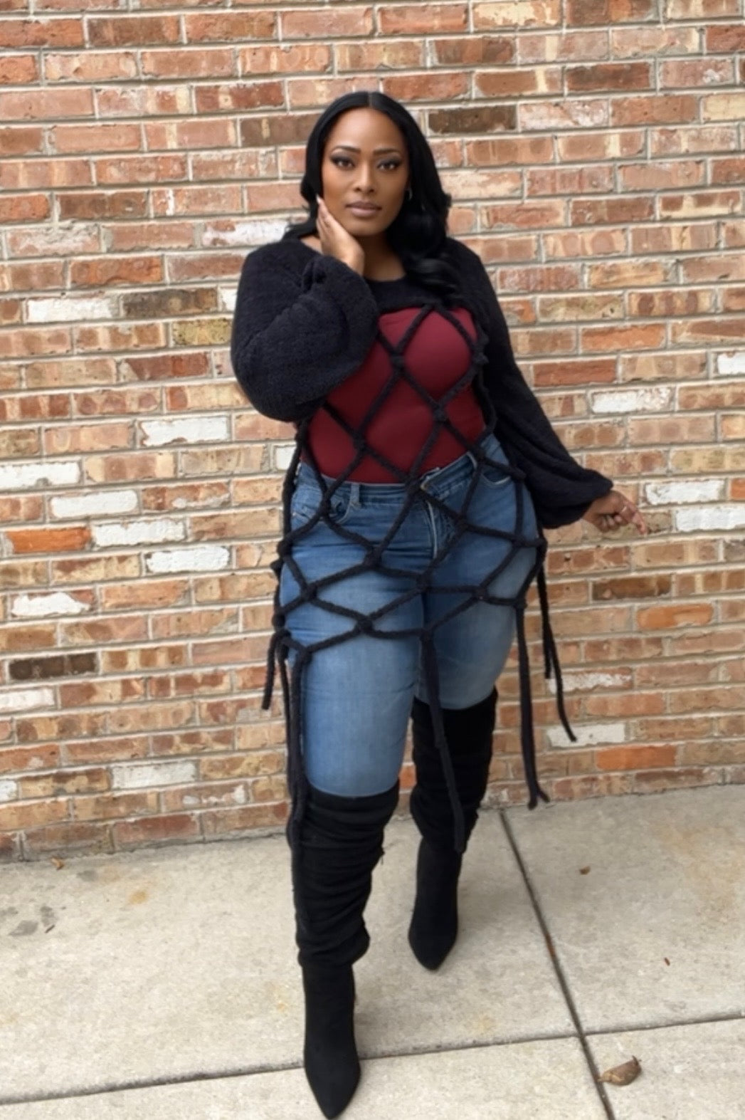 Hey Girl One-Size Sweater