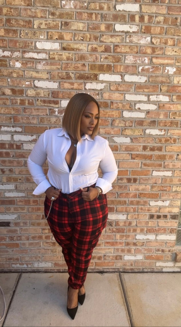 Denice Plaid Joggers