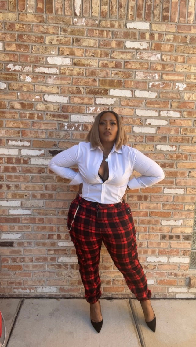Denice Plaid Joggers