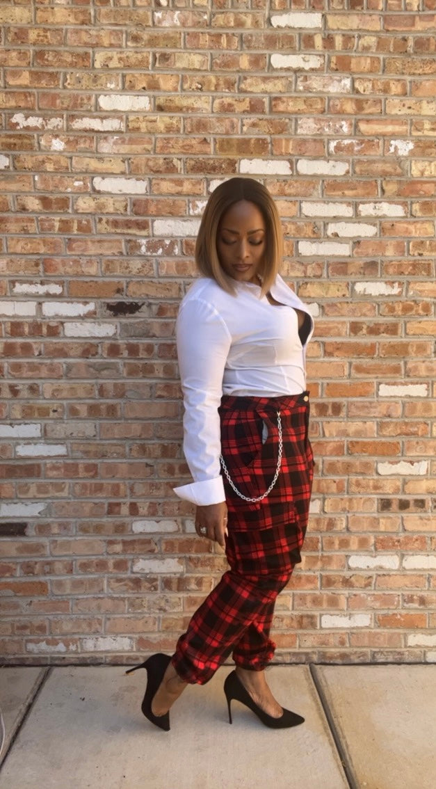 Denice Plaid Joggers