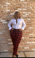 Denice Plaid Joggers
