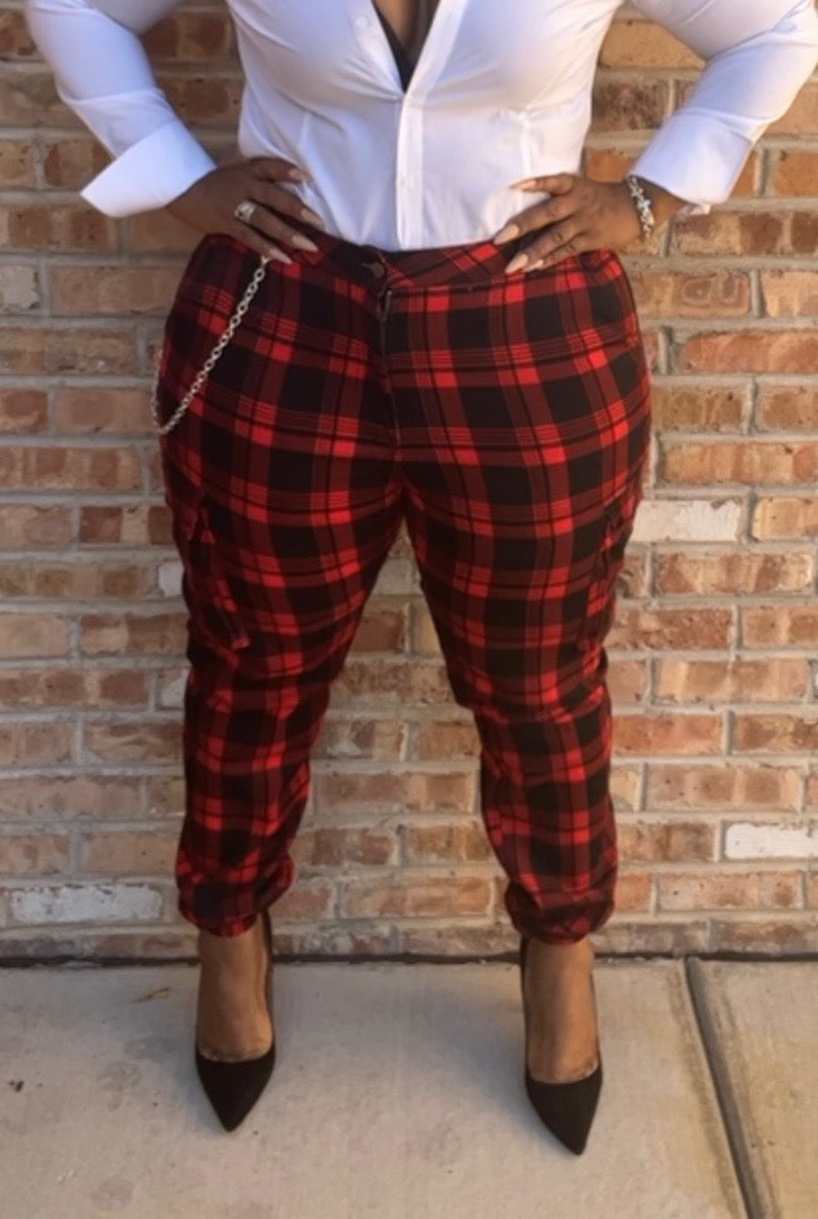 Denice Plaid Joggers