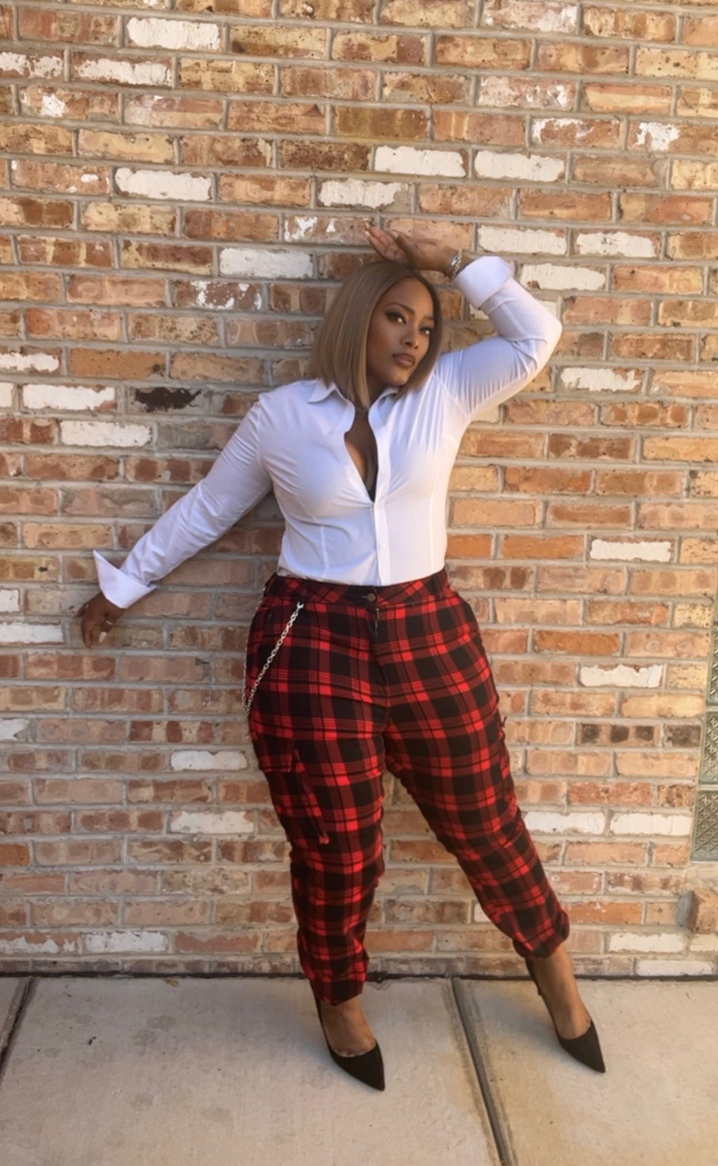 Denice Plaid Joggers