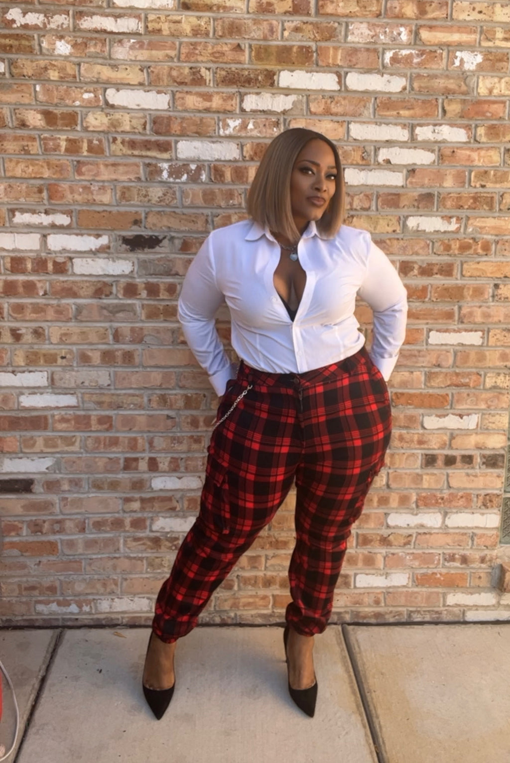 Denice Plaid Joggers