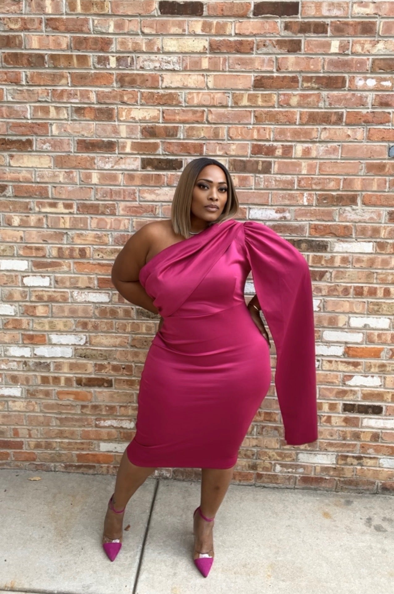 Something about her dress