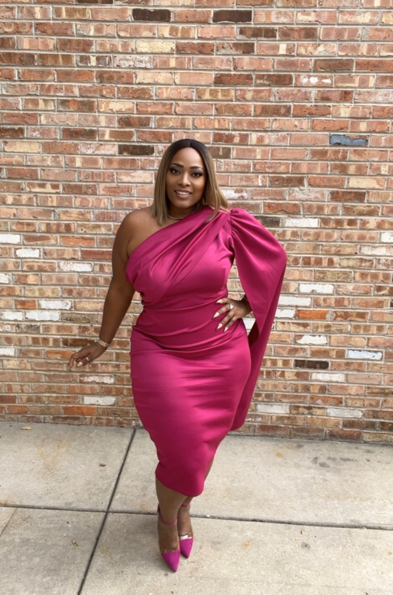 Something about her dress