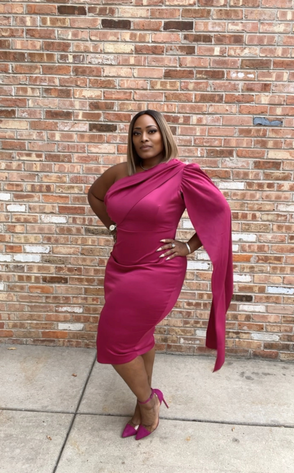 Something about her dress