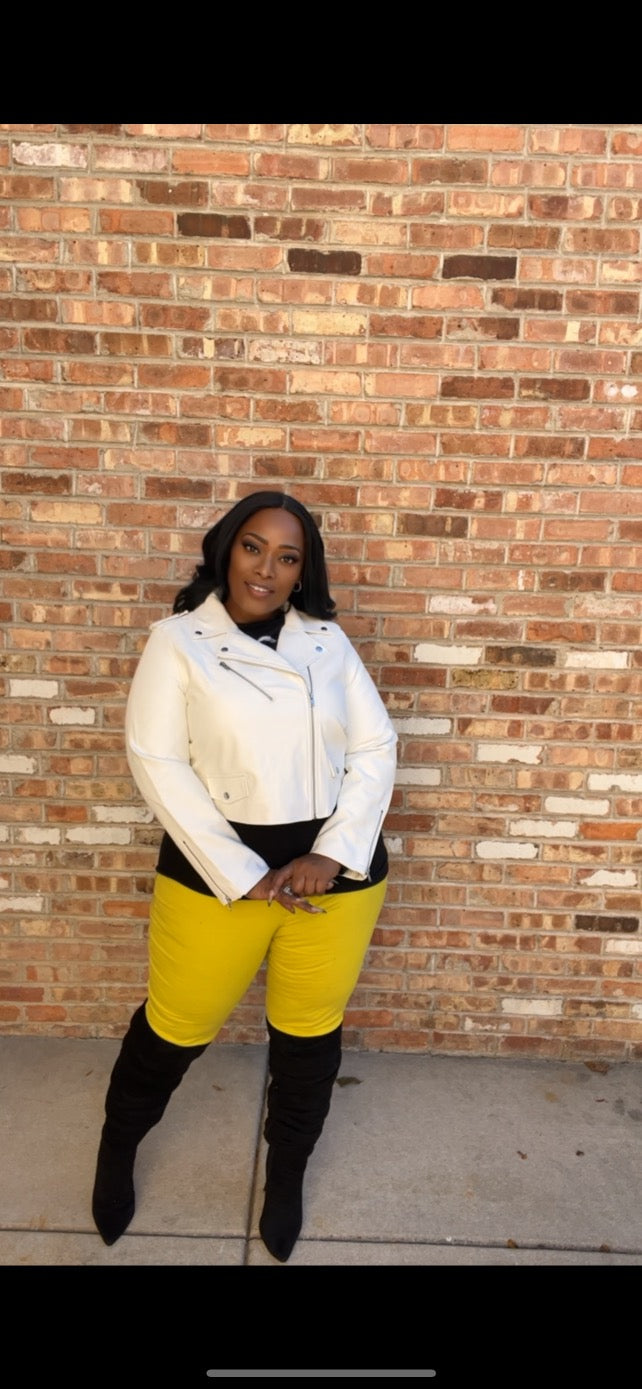 Biker Girl Plus-size Crop Jacket