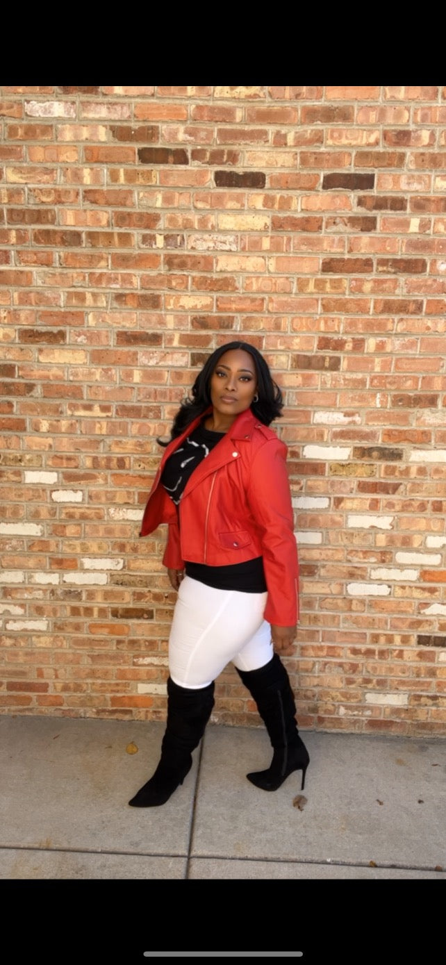 Biker Girl Plus-size Crop Jacket