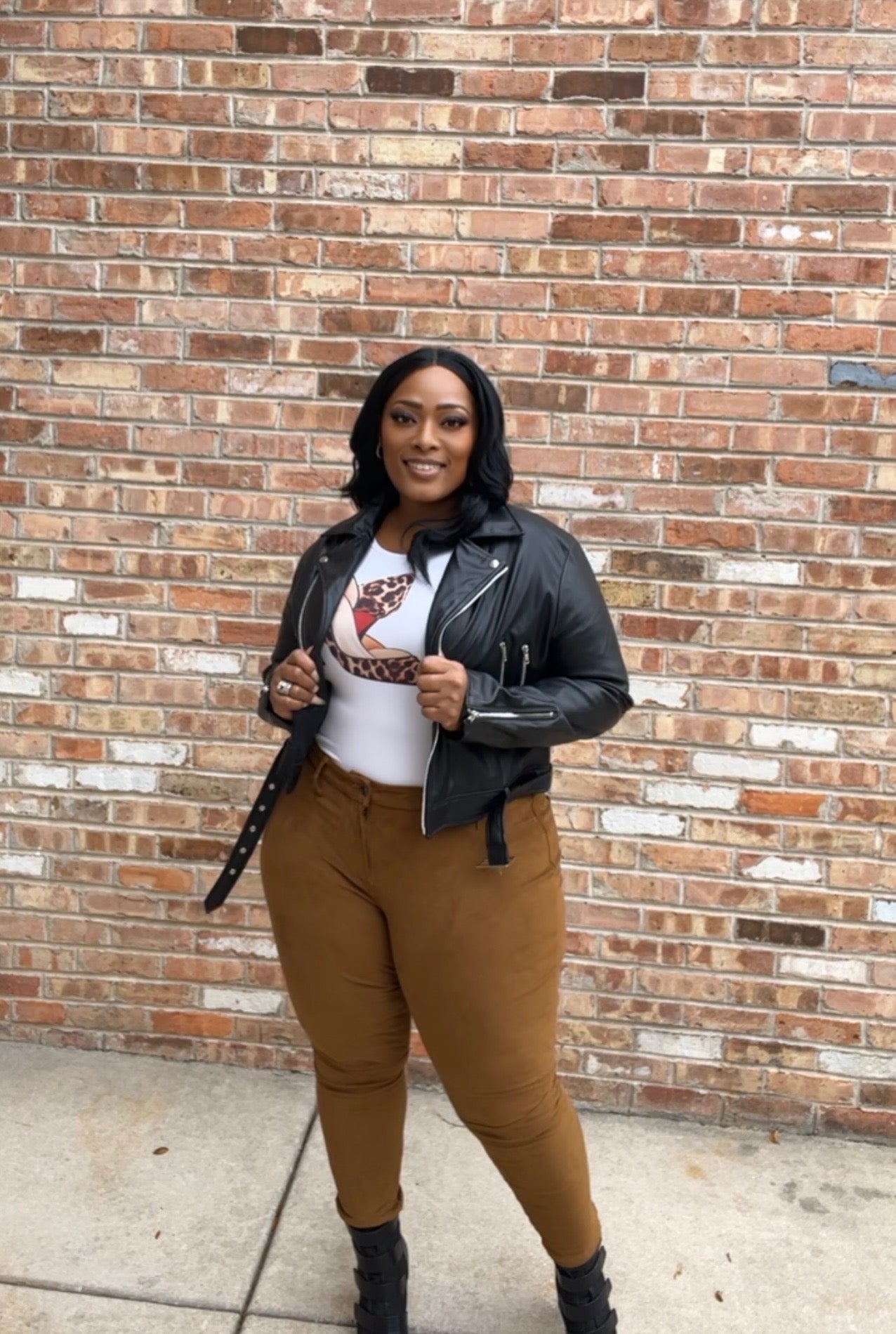 Biker Girl Plus-size Crop Jacket