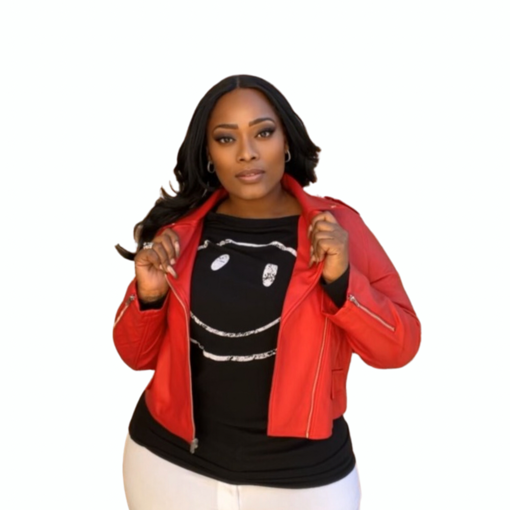 Biker Girl Plus-size Crop Jacket