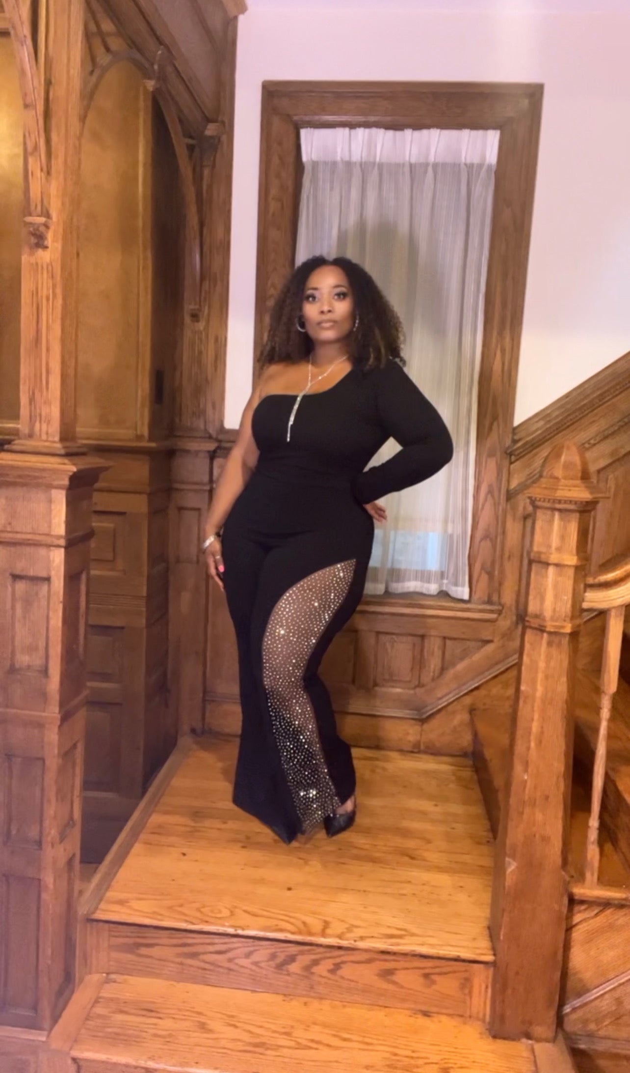 Luxury Black Plus-size Jumpsuit