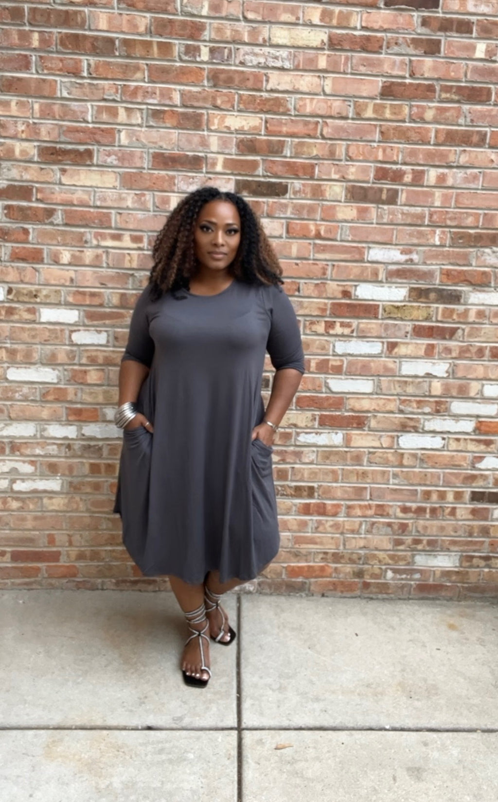 Ashley Side Pocket Plus-size dress