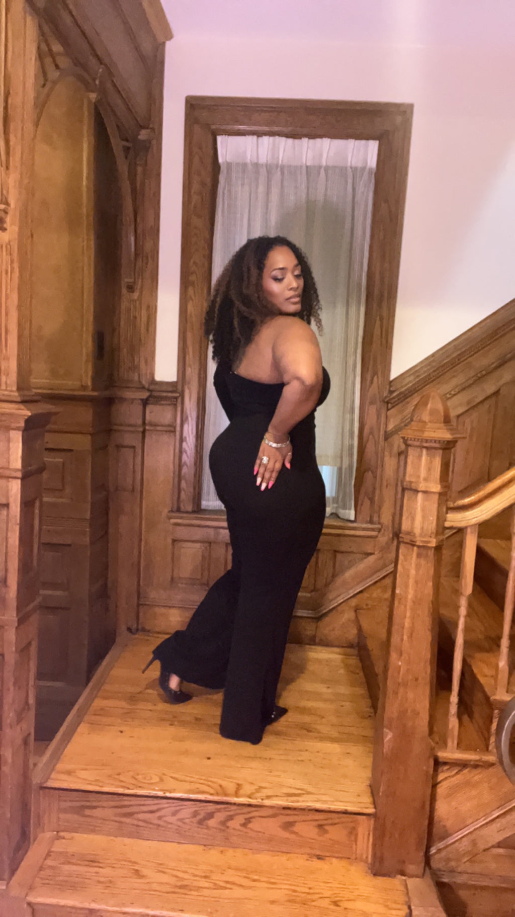 Luxury Black Plus-size Jumpsuit