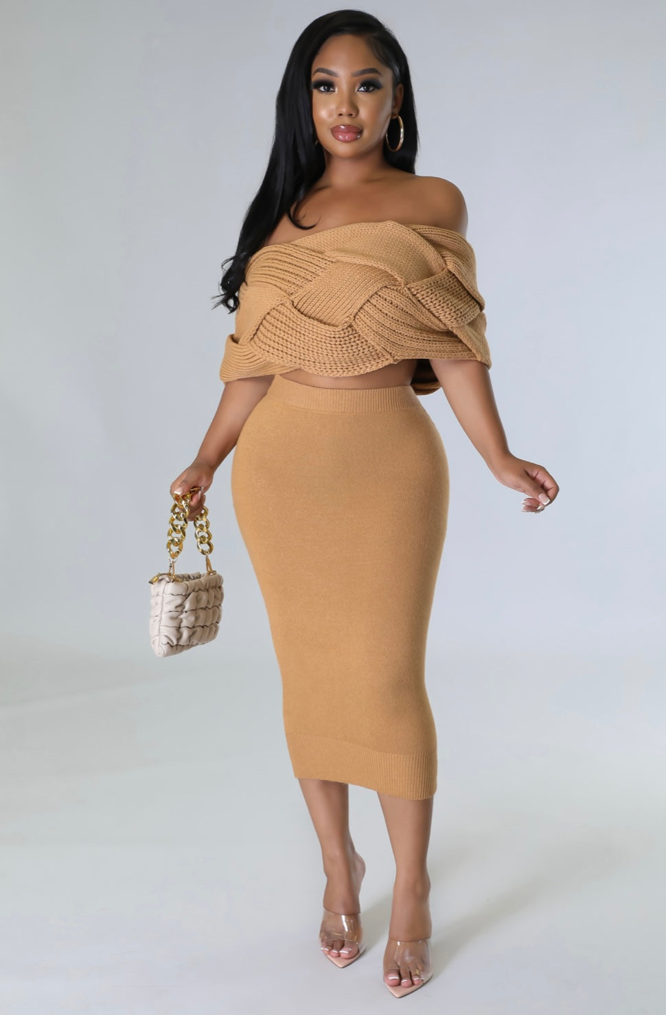 Sweater Girl Two piece Skirt Set