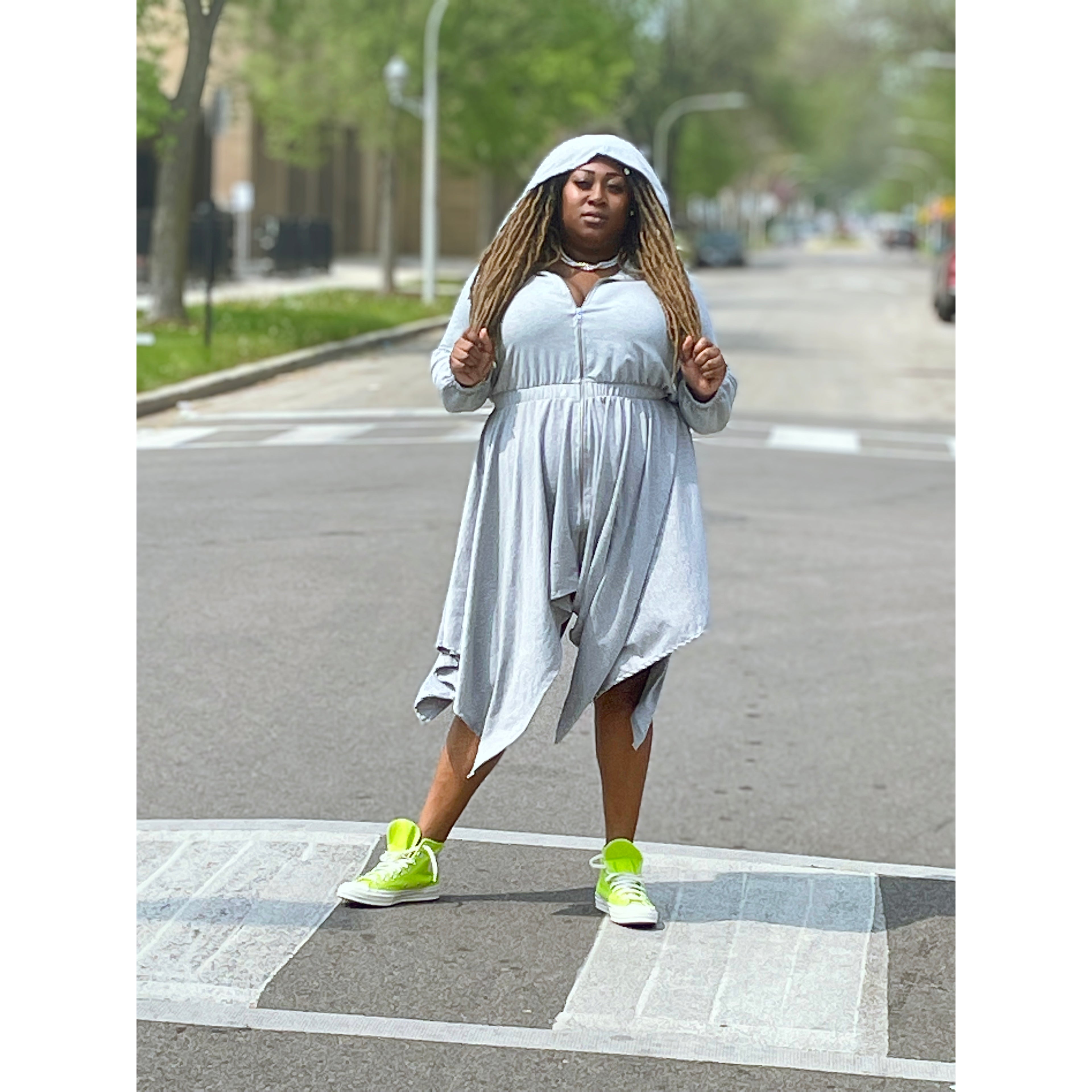 Jersey Girl Plus-size Hooded Dress