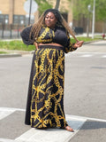 Queen Vibe Plus-sIzed two piece Crop skirt Set